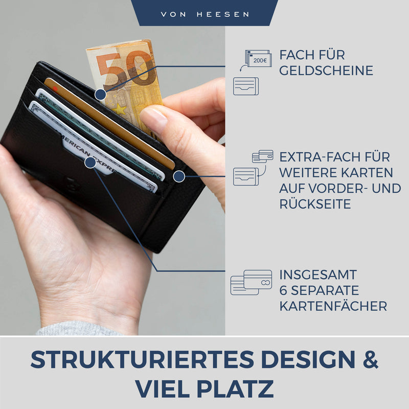 Kartenetui mit RFID-Schutz und 9 Kartenfächer