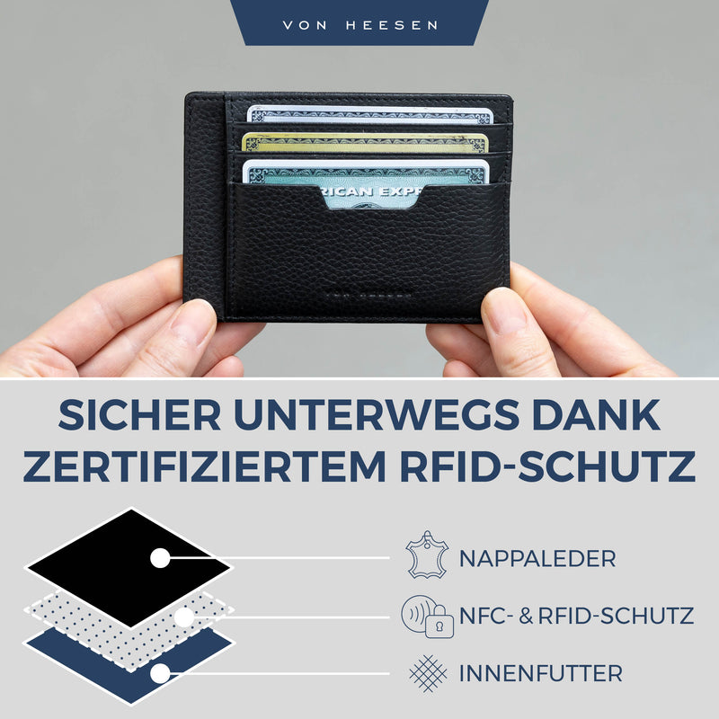 Kartenetui mit RFID-Schutz und 9 Kartenfächer