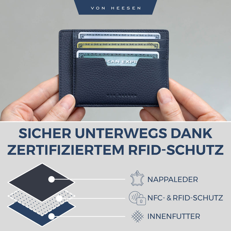 Kartenetui mit RFID-Schutz und 9 Kartenfächer