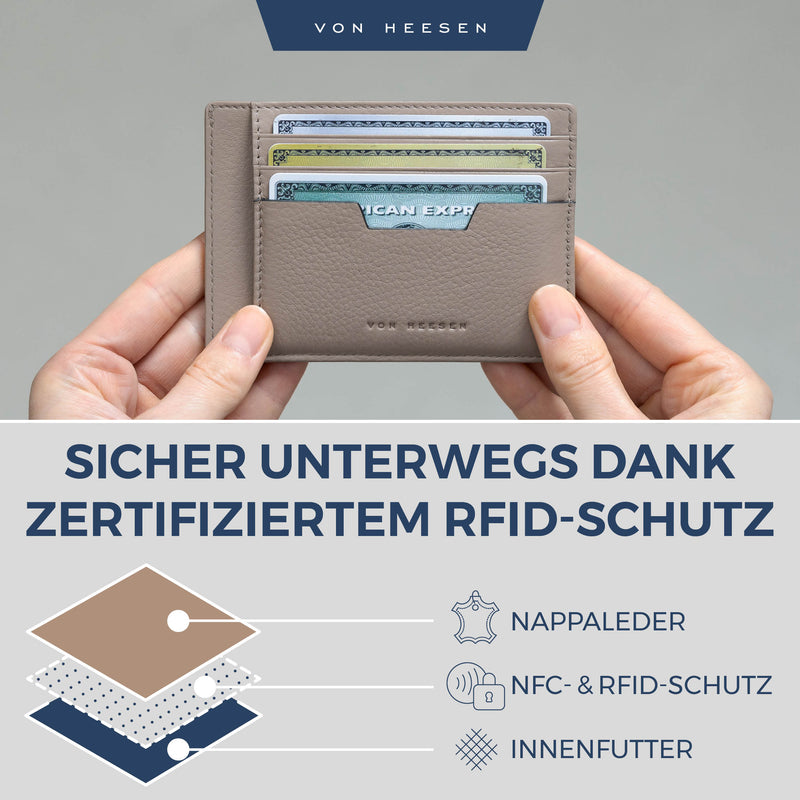 Kartenetui mit RFID-Schutz und 9 Kartenfächer