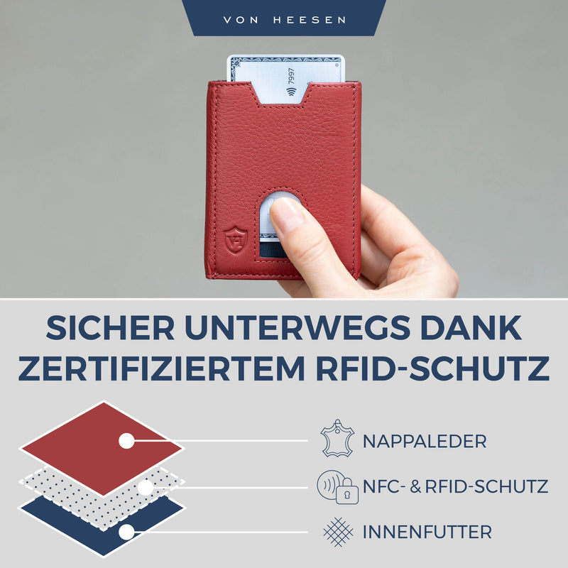 Slim Wallet mit RFID-Schutz und 6 Kartenfächer