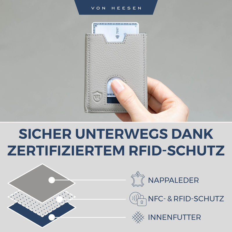 Slim Wallet mit RFID-Schutz und 6 Kartenfächer