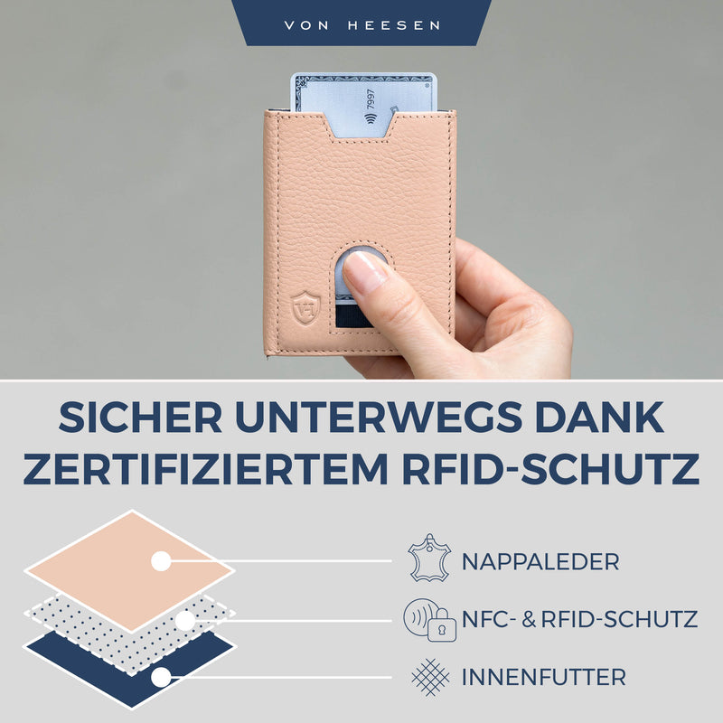 Slim Wallet mit RFID-Schutz und 6 Kartenfächer