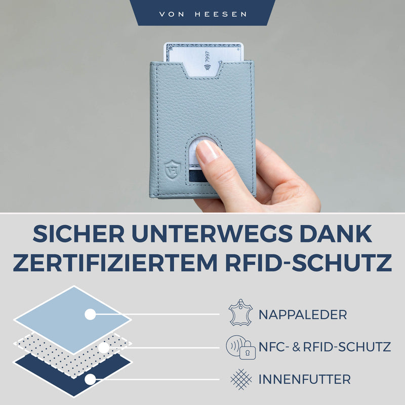 Slim Wallet mit RFID-Schutz und 6 Kartenfächer