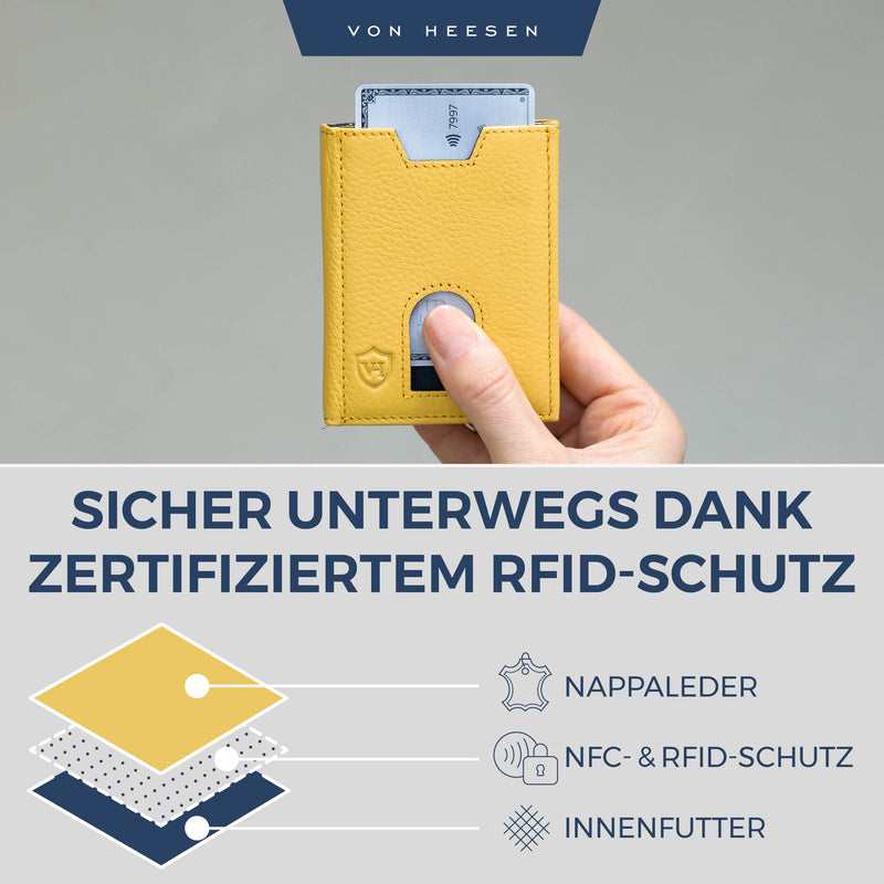 Slim Wallet mit RFID-Schutz und 6 Kartenfächer