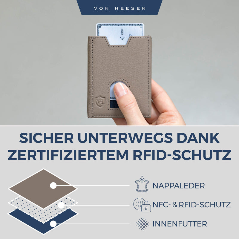 Slim Wallet mit RFID-Schutz und 6 Kartenfächer