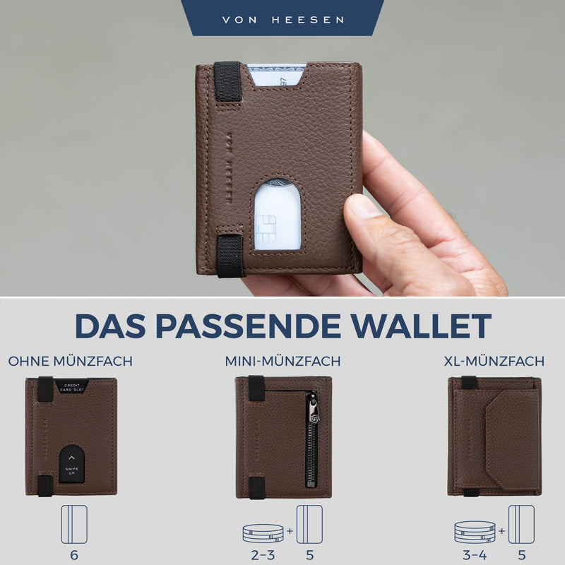 Slim Wallet mit RFID-Schutz und 6 Kartenfächer