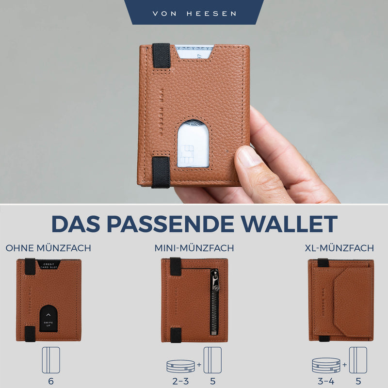 Slim Wallet mit RFID-Schutz und 6 Kartenfächer