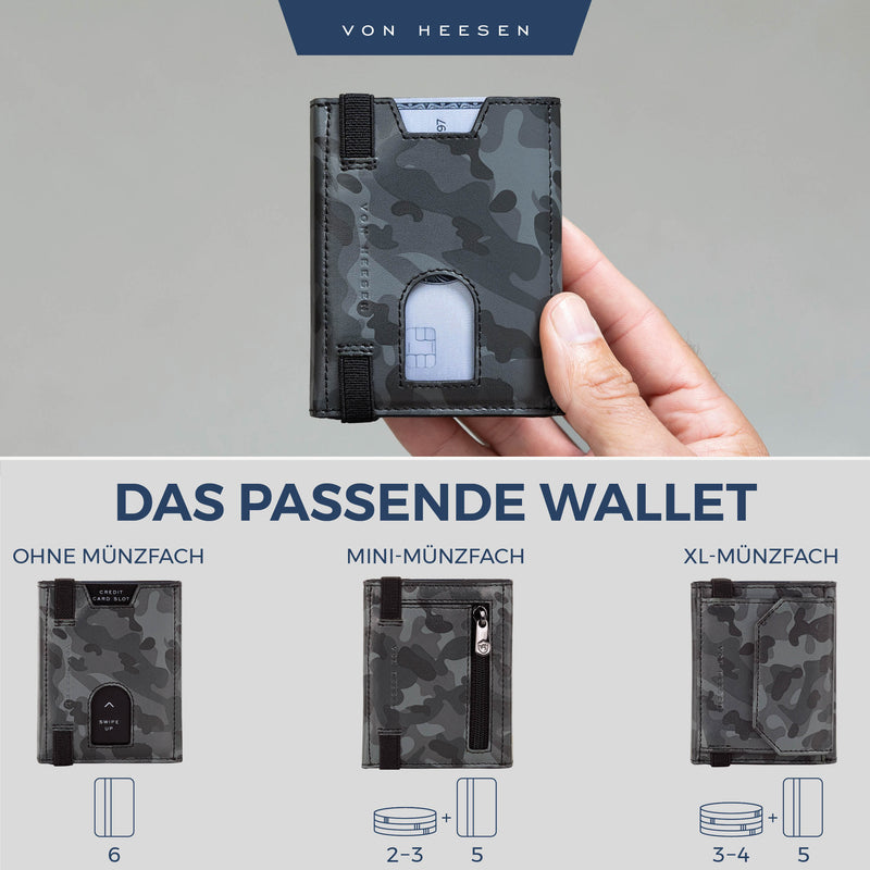 Slim Wallet mit RFID-Schutz und 6 Kartenfächer