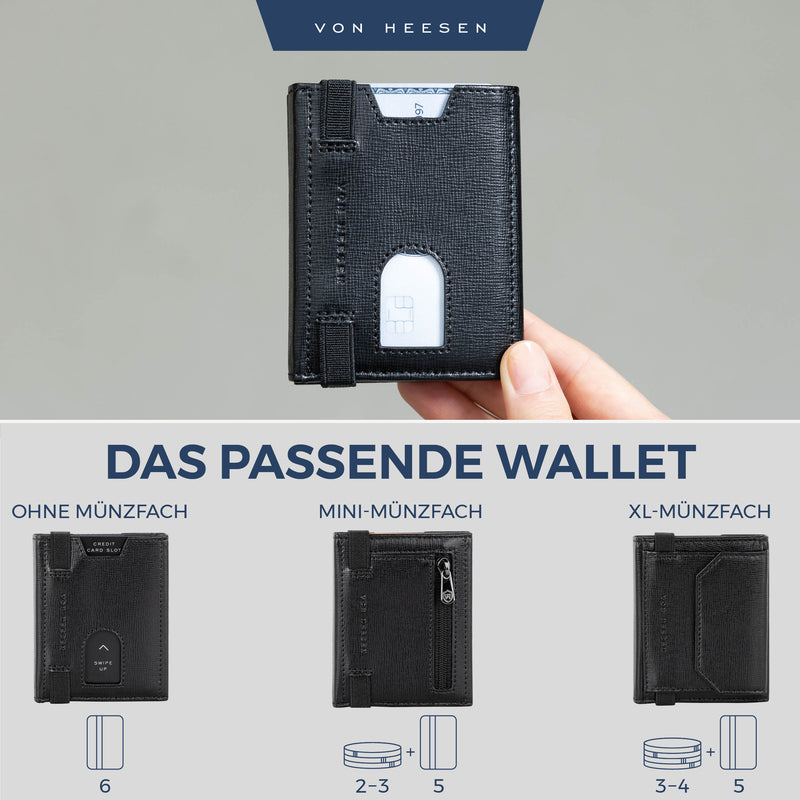 Slim Wallet mit RFID-Schutz und 6 Kartenfächer