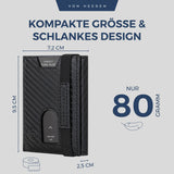 Slim Wallet mit RFID-Schutz, 5 Kartenfächer und XL-Münzfach