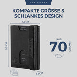 Slim Wallet mit RFID-Schutz, 5 Kartenfächer und XL-Münzfach