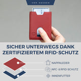 Slim Wallet mit RFID-Schutz, 5 Kartenfächer und XL-Münzfach