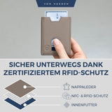 Slim Wallet mit RFID-Schutz, 5 Kartenfächer und XL-Münzfach