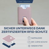 Slim Wallet mit RFID-Schutz, 5 Kartenfächer und XL-Münzfach