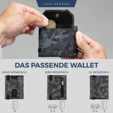 Slim Wallet mit RFID-Schutz, 5 Kartenfächer und XL-Münzfach