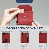 Slim Wallet mit RFID-Schutz, 5 Kartenfächer und XL-Münzfach