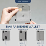 Slim Wallet mit RFID-Schutz, 5 Kartenfächer und XL-Münzfach