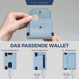 Slim Wallet mit RFID-Schutz, 5 Kartenfächer und XL-Münzfach