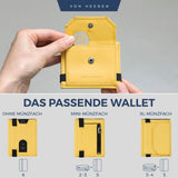 Slim Wallet mit RFID-Schutz, 5 Kartenfächer und XL-Münzfach