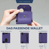 Slim Wallet mit RFID-Schutz, 5 Kartenfächer und XL-Münzfach