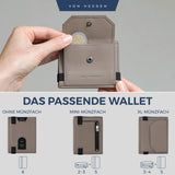 Slim Wallet mit RFID-Schutz, 5 Kartenfächer und XL-Münzfach