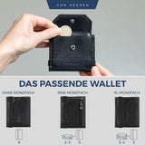 Slim Wallet mit RFID-Schutz, 5 Kartenfächer und XL-Münzfach