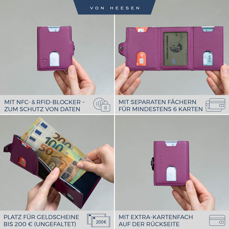 Slim Wallet mit RFID-Schutz und 6 Kartenfächer