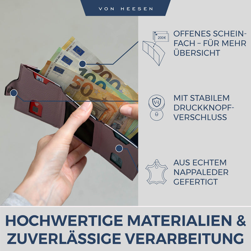 Slim Wallet mit RFID-Schutz und 6 Kartenfächer