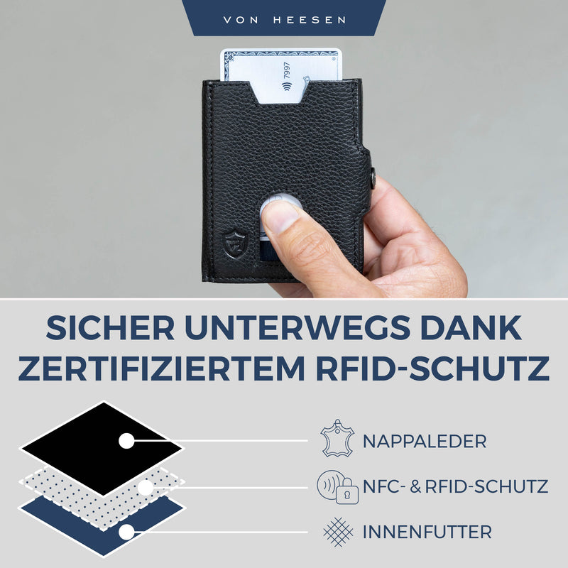 Slim Wallet mit RFID-Schutz und 6 Kartenfächer