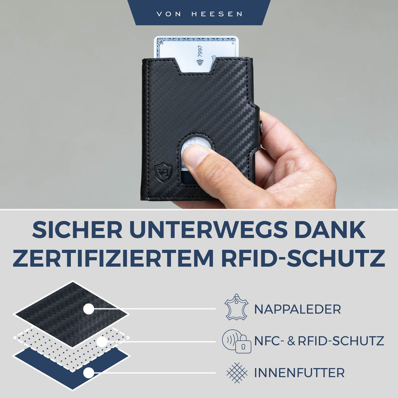 Slim Wallet mit RFID-Schutz und 6 Kartenfächer