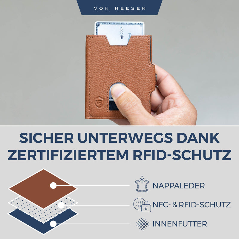 Slim Wallet mit RFID-Schutz und 6 Kartenfächer