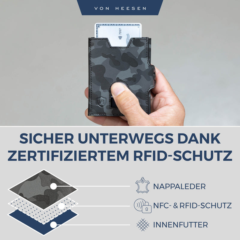 Slim Wallet mit RFID-Schutz und 6 Kartenfächer