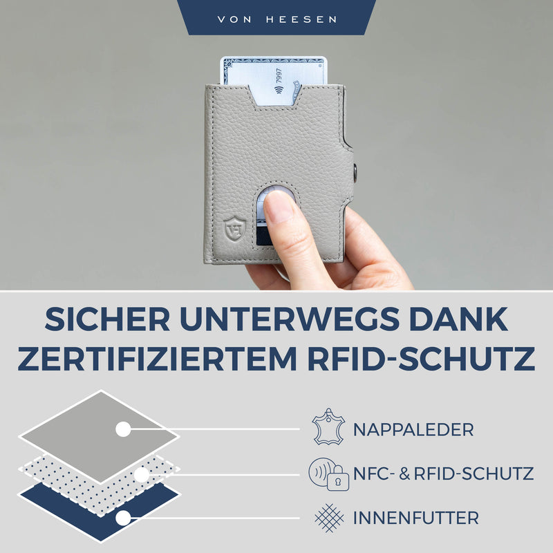 Slim Wallet mit RFID-Schutz und 6 Kartenfächer