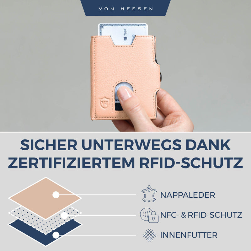 Slim Wallet mit RFID-Schutz und 6 Kartenfächer