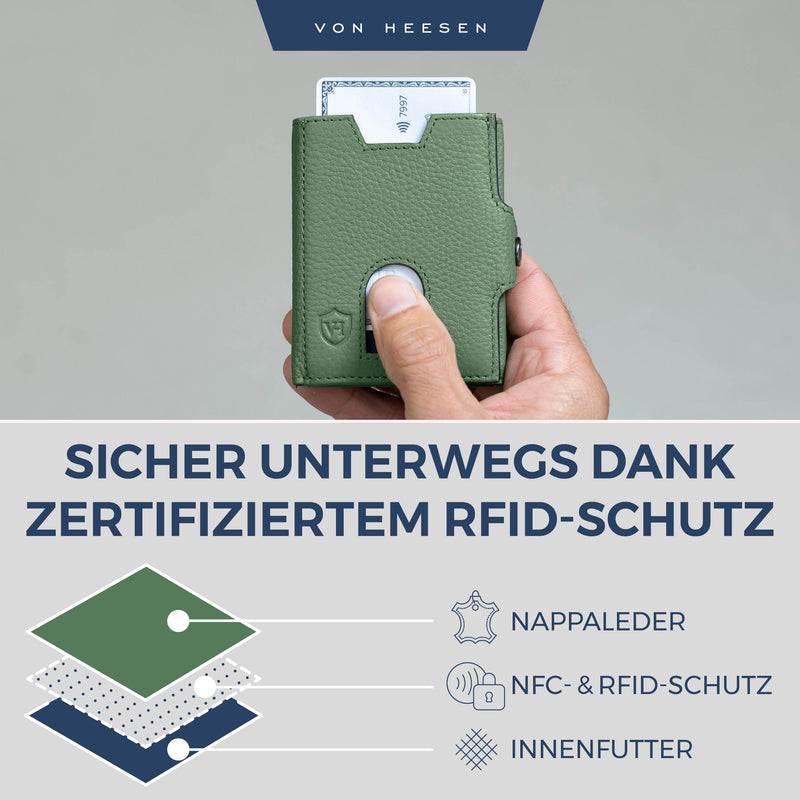 Slim Wallet mit RFID-Schutz und 6 Kartenfächer