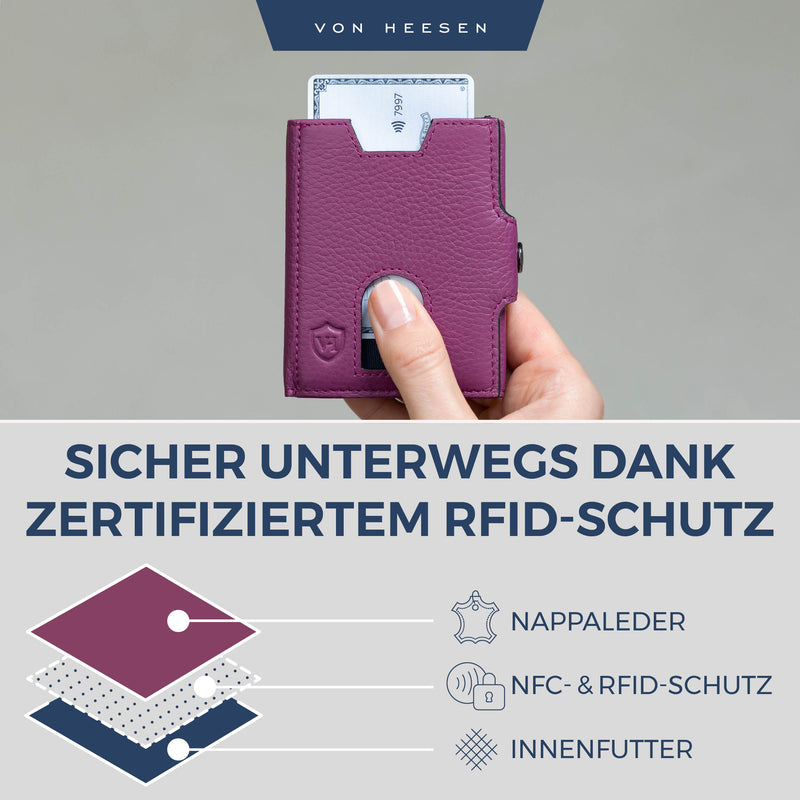 Slim Wallet mit RFID-Schutz und 6 Kartenfächer