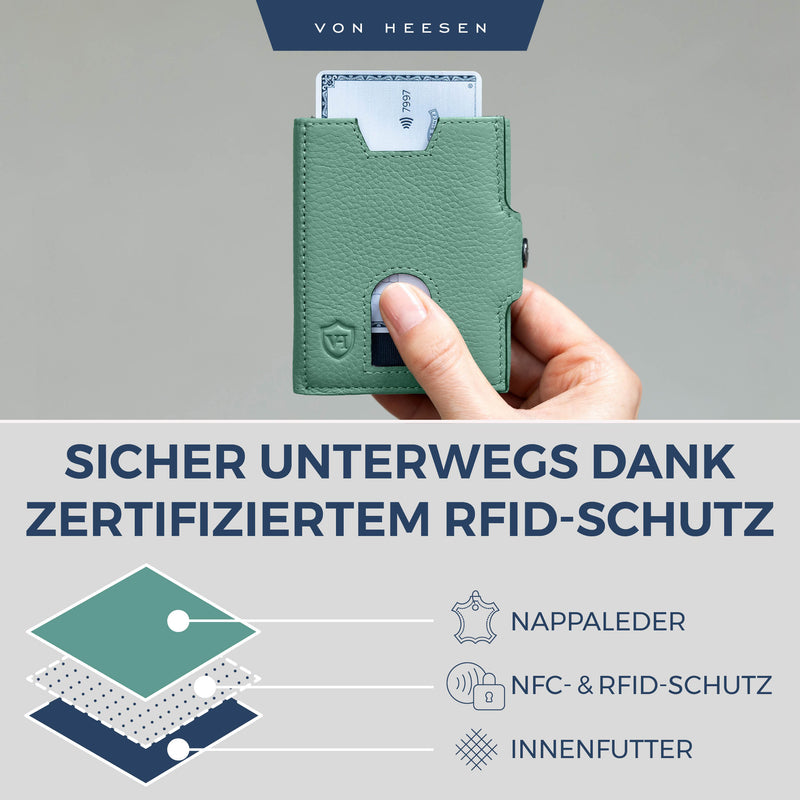 Slim Wallet mit RFID-Schutz und 6 Kartenfächer