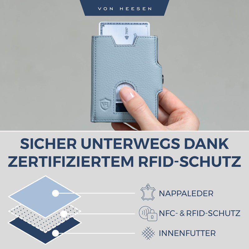 Slim Wallet mit RFID-Schutz und 6 Kartenfächer