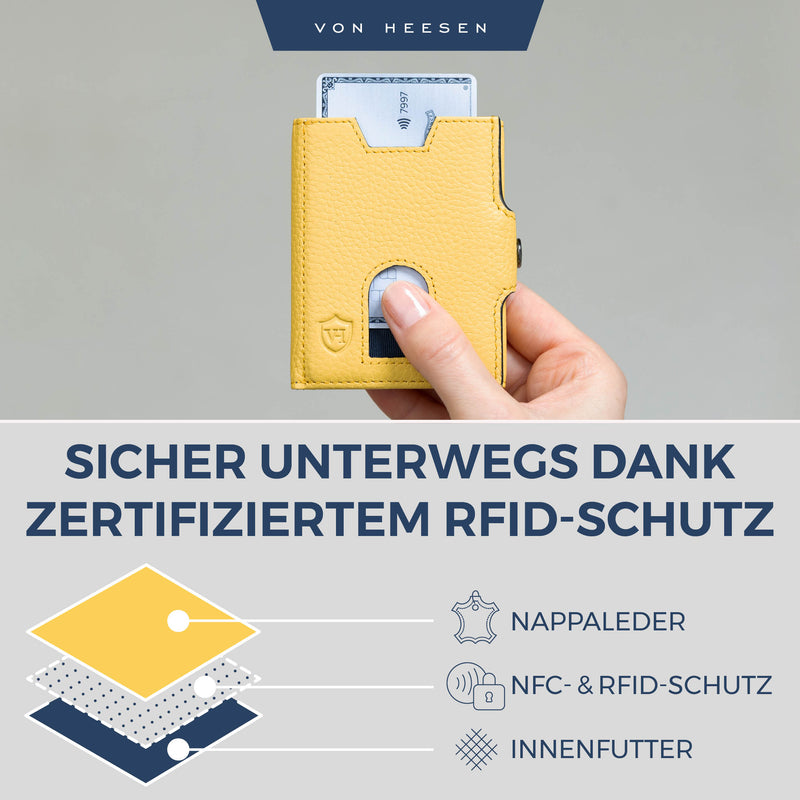 Slim Wallet mit RFID-Schutz und 6 Kartenfächer