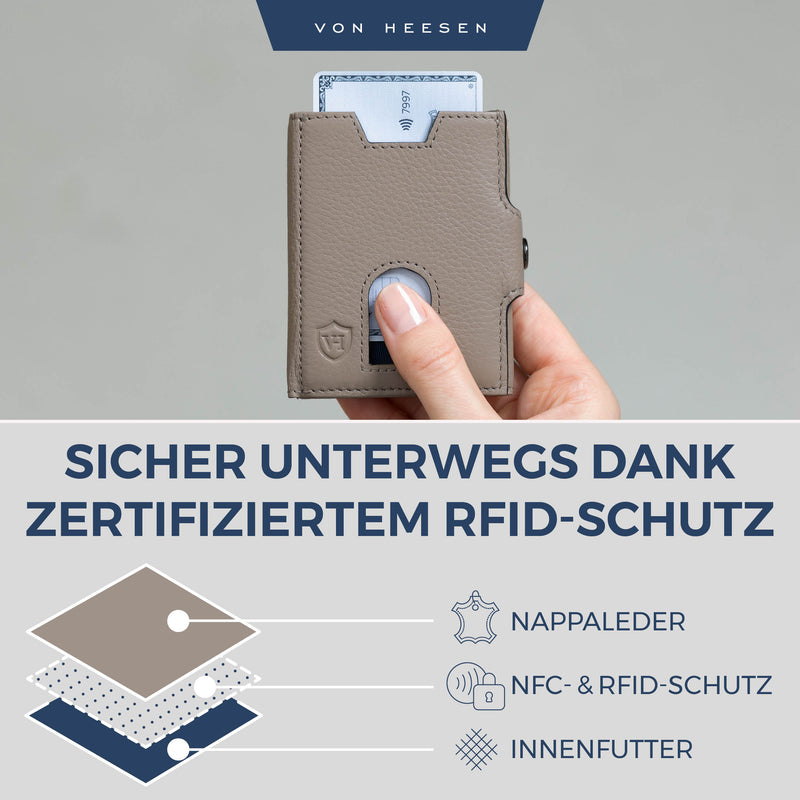 Slim Wallet mit RFID-Schutz und 6 Kartenfächer