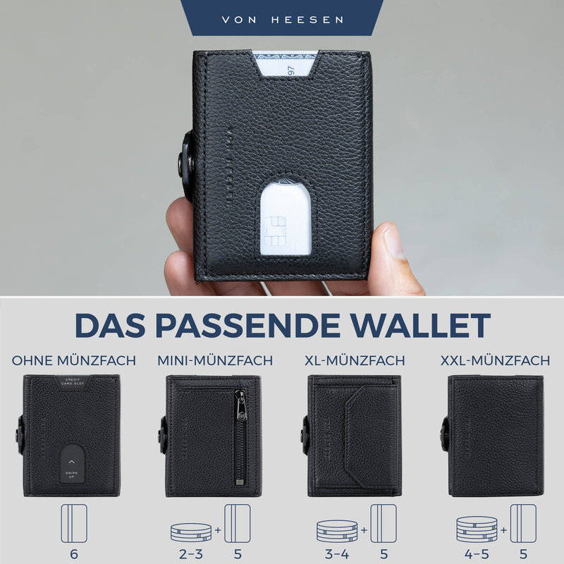 Slim Wallet mit RFID-Schutz und 6 Kartenfächer