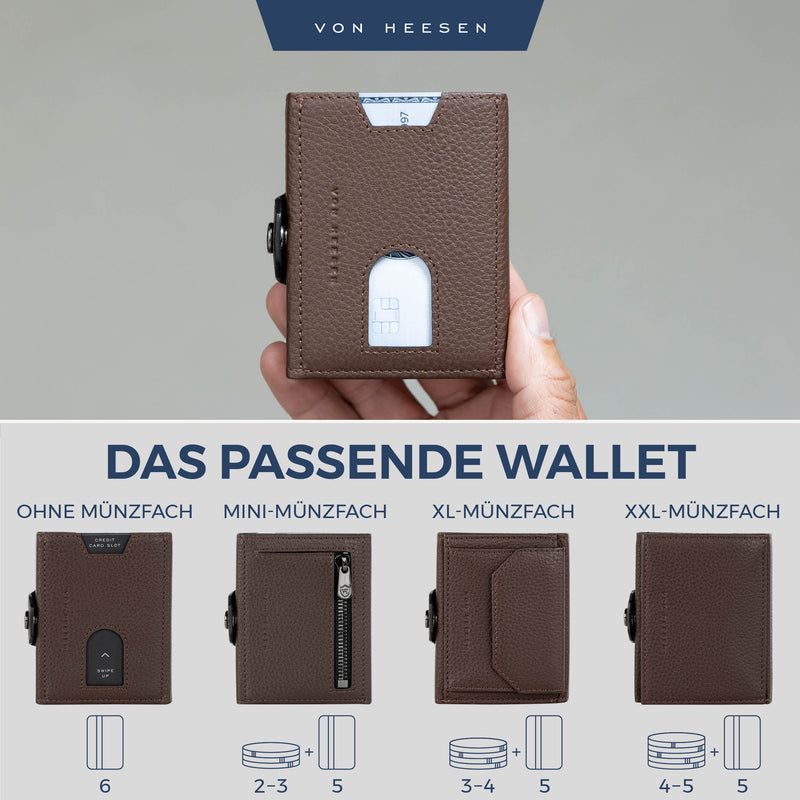 Slim Wallet mit RFID-Schutz und 6 Kartenfächer