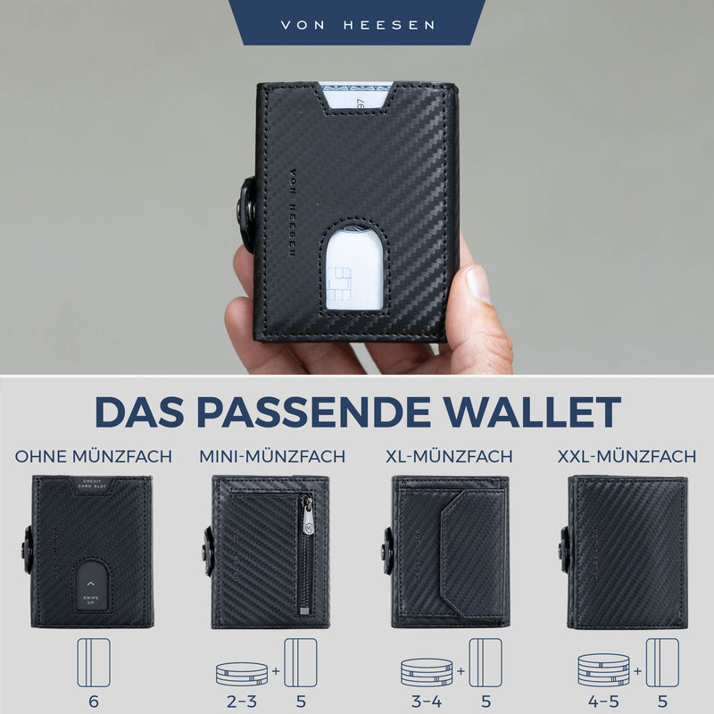 Slim Wallet mit RFID-Schutz und 6 Kartenfächer