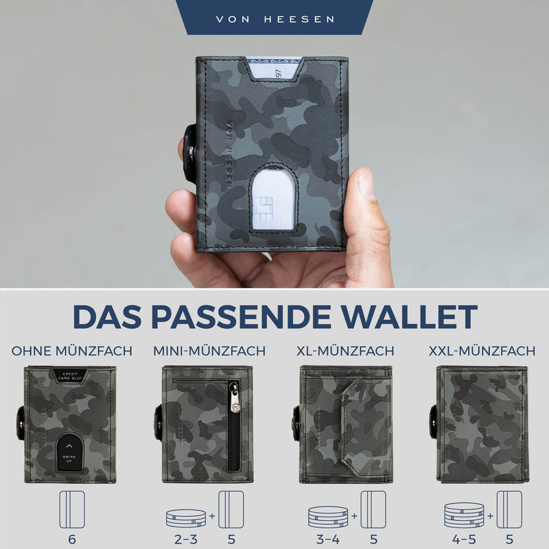 Slim Wallet mit RFID-Schutz und 6 Kartenfächer