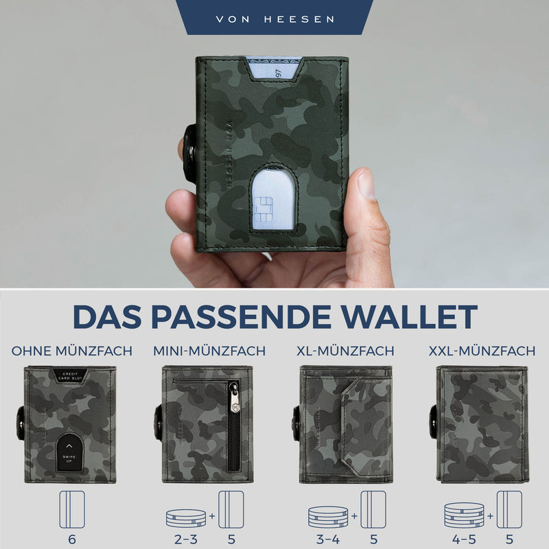 Slim Wallet mit RFID-Schutz und 6 Kartenfächer