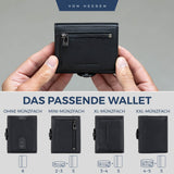 Slim Wallet mit RFID-Schutz, 5 Kartenfächer und Mini-Münzfach