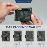 Slim Wallet mit RFID-Schutz, 5 Kartenfächer und Mini-Münzfach