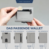 Slim Wallet mit RFID-Schutz, 5 Kartenfächer und Mini-Münzfach