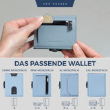 Slim Wallet mit RFID-Schutz, 5 Kartenfächer und Mini-Münzfach